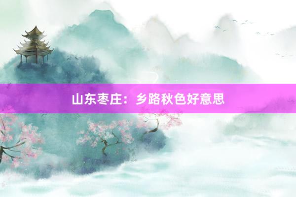 山东枣庄：乡路秋色好意思