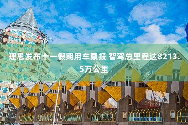 理思发布十一假期用车禀报 智驾总里程达8213.5万公里